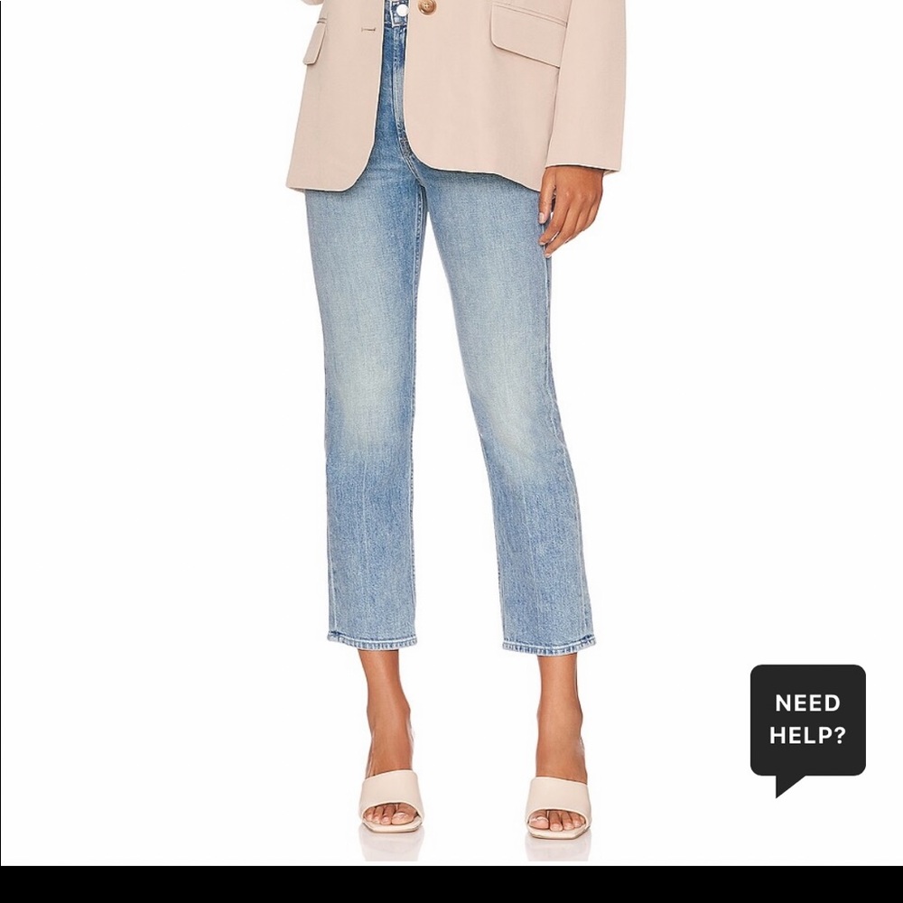 Mother High Waisted Rider Ankle Salt of the Earth
